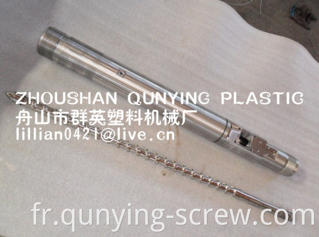 bimetallic injection screw barrerl of pp pe for plastic recycling machine
